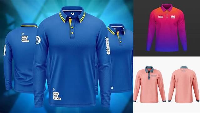 7458+ Long Sleeve Polo Shirt Mockup Free Download Free