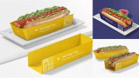 7467+ Hot Dog Packaging Mockup Customizable Design Files