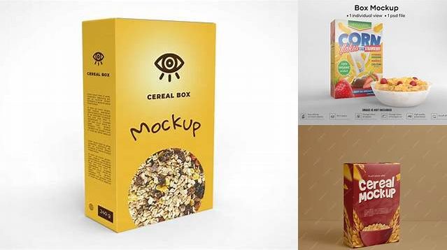 7478+ Cereal Box Template Psd Smart Layer PSD