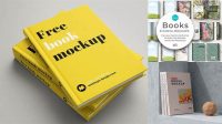 7482+ Book Mockup Canva Free PSD