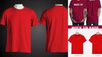 7483+ Mockup Kaos Merah Depan Belakang Professional PSD Mockup