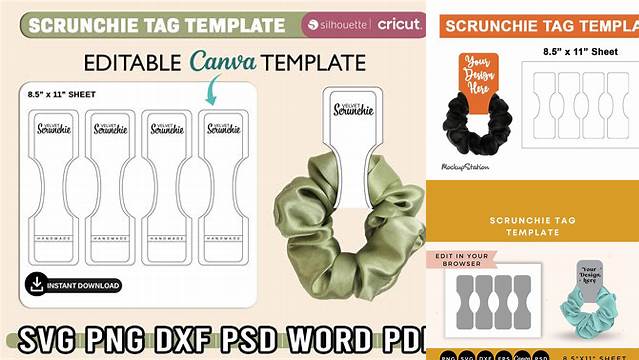 7490+ Scrunchies Tag Template Hight Resolution