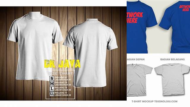 7505+ Mockup Kaos Depan Belakang Include TIFF