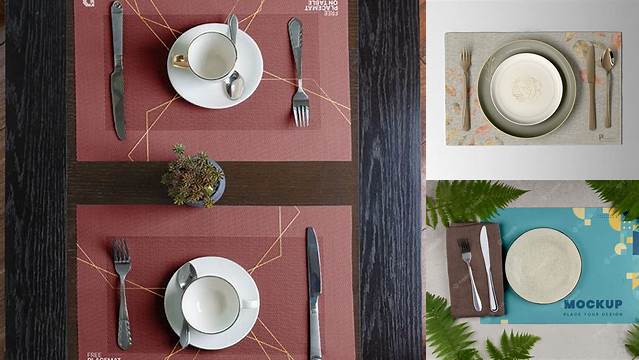 7505+ Placemat Mockup Free Easy Editable