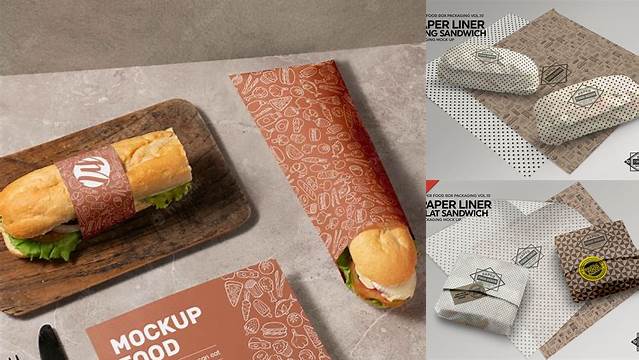 752+ Sandwich Wrap Paper Mockup PSD Download