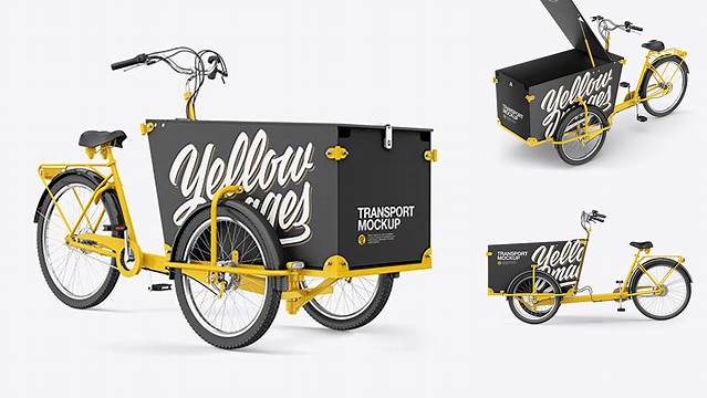 7523+ Cargo Bike Mockup Advanced Photoshop Template