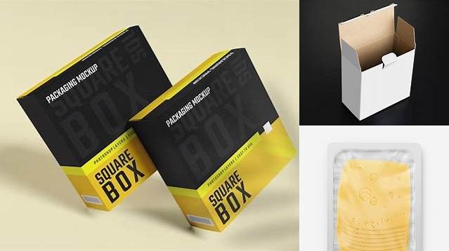 7526+ Cheese Box Mockup Smart Layer PSD