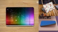 7526+ Laptop Skin Mockup Layered Photoshop Template