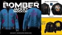 7528+ Bomber Jacket Free Mockup Best for Showcase