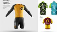 7540+ Cycling Jersey Mockup Psd Hight Resolution