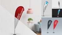 7542+ Tear Drop Banner Mockup Digital Download