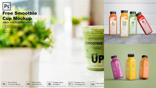 755+ Smoothie Mockup Free Free PSD for Designers