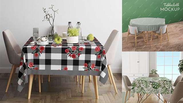 7554+ Free Tablecloth Mockup Free PSD