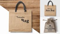 7557+ Jute Bag Mockup Hight Resolution