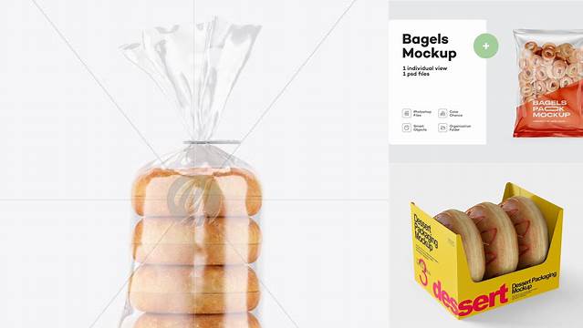 7561+ Bagel Mockup PSD File for Designers