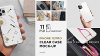 7577+ Iphone 11 Clear Case Mockup Free Free PSD