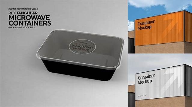 7595+ Microwave Container Mockup Free PSD for Free