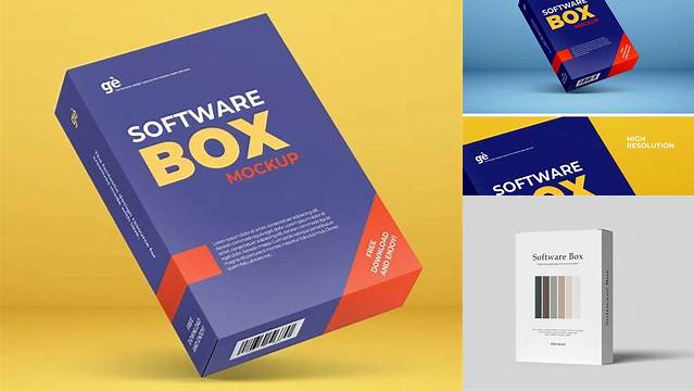 7595+ Software Box Mockup Free Easy Editable