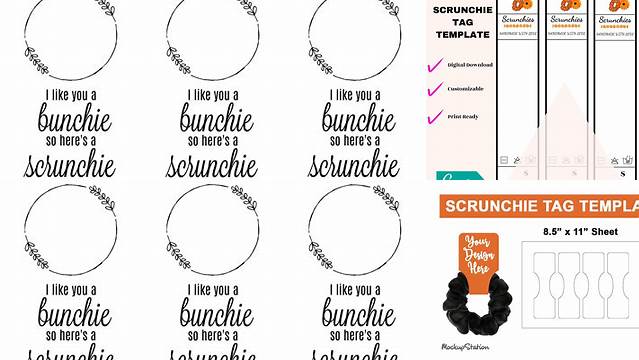 7596+ Free Printable Scrunchie Tags Smart Object PSD