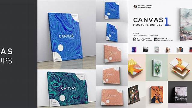 7607+ Canvas Mockup Generator PSD Download