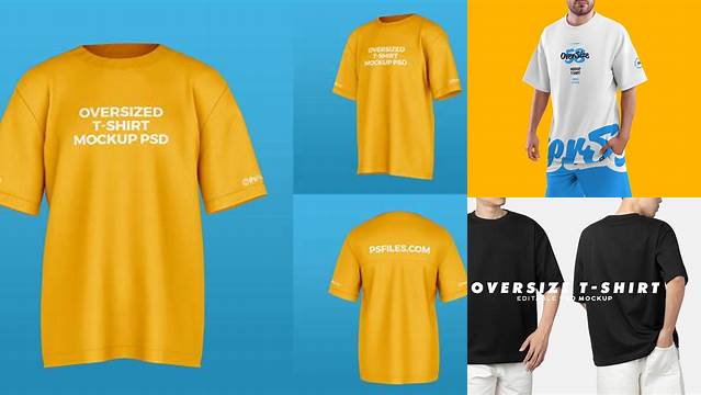 7610+ Oversized T-shirt Mockup PSD for Free