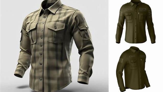 7612+ Mockup Kemeja Tactical Psd High Resolution