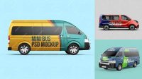 7613+ Mini Bus Mockup Easy Editable