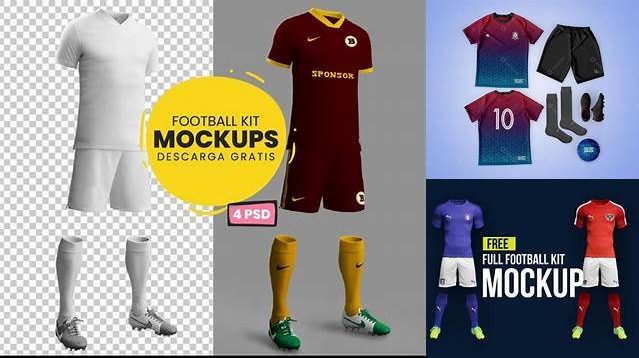 7619+ Mockup Uniforme De Futbol Psd Free PSD