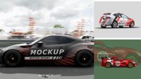 7655+ Race Car Mockup Psd Free Include TIFF