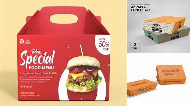 766+ Paper Lunch Box Mockup Premium Quality PSD Freebie