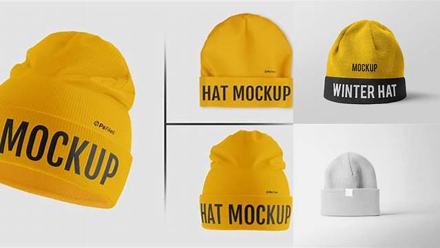 7662+ Winter Hat Mockup Free Editable Design File