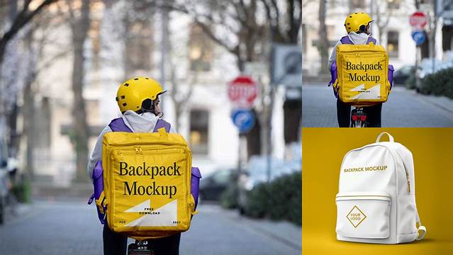 7666+ Delivery Backpack Mockup Free Free PSD