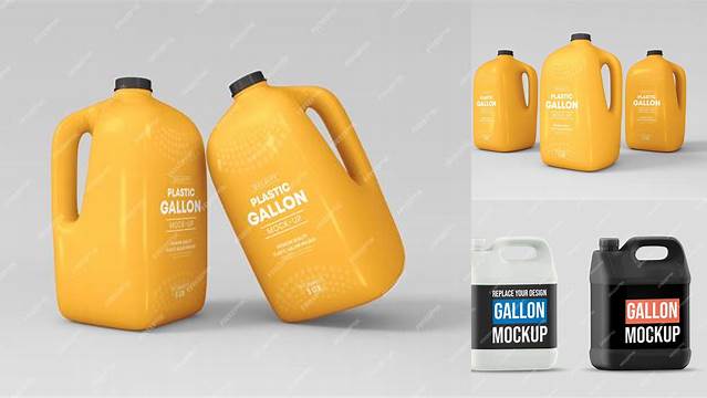 7675+ Gallon Mockup PSD Download