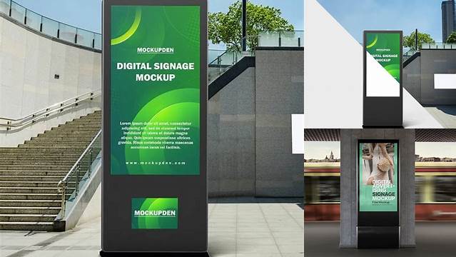 7677+ Digital Signage Mockup PSD for Free