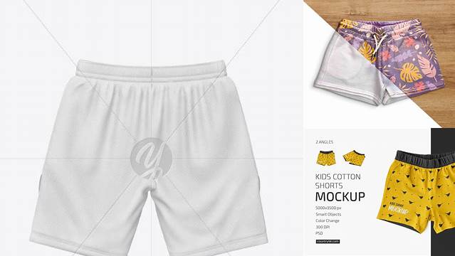 7678+ Cotton Shorts Mockup Free Include TIFF