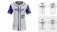 7682+ Baseball Shirt Mockup Premium Design Freebie