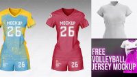 7685+ Volleyball Jersey Mockup Include TIFF