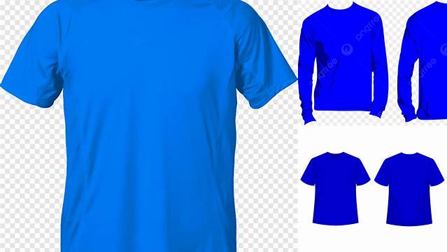 7703+ Mock Up Kaos Biru Smart PNG Image