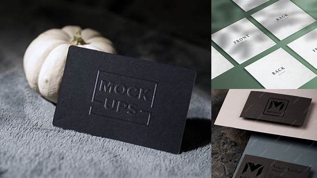 7725+ Embossed Business Card Mockup Hight Resolution