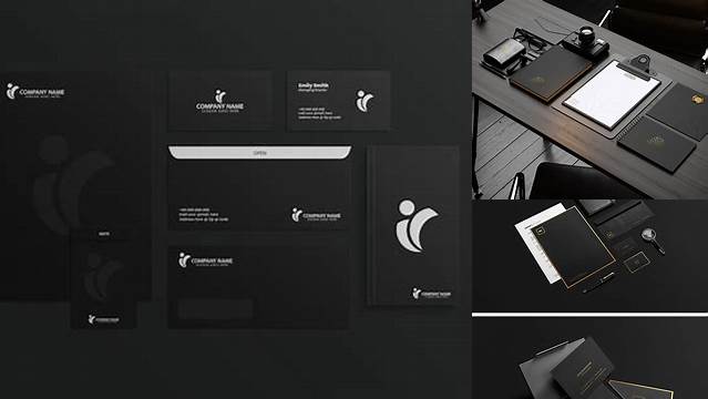 7726+ Black Stationery Mockup Hight Resolution