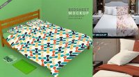 7729+ Bedsheet Mockup Include TIFF