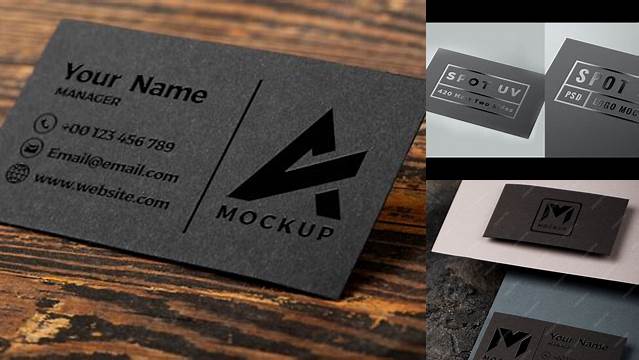 7739+ Spot Gloss Business Card Mockup Photoshop Freebie