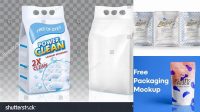 775+ Detergent Pouch Mockup High-Resolution PSD Download