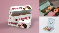 7750+ Free Donut Box Mockup Smart PNG Image