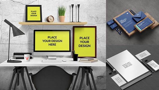 7751+ Office Set Mockup Free Free PSD