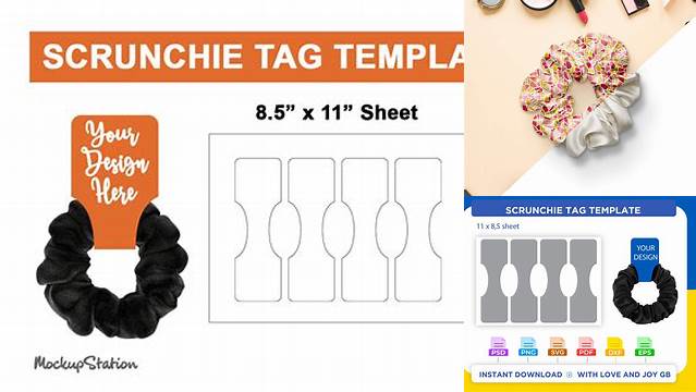 7758+ Scrunchie Packaging Template High-End Creative PSD Template