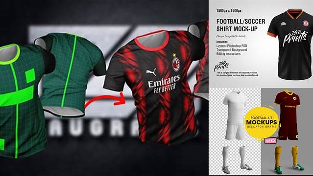 7765+ Mockup Camisetas De Futbol Gratis Free PSD