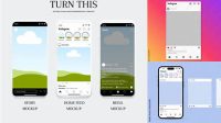 7766+ Mockup Instagram Feed Smart PNG Image