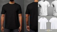 7793+ T Shirt Mockup Front And Back High-Resolution Graphic