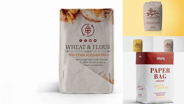 7817+ Flour Bag Mockup Free Download Smart PNG Image